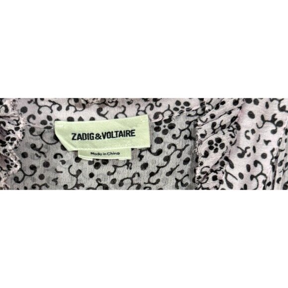 NEW Zadig & Voltaire Raspail Crinkle Floral Lace Trim Mini Dress M Retail $598 - Picture 12 of 14